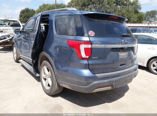 1FM5K7D88KGA07888 2019 FORD EXPLORER Blue Rear left
