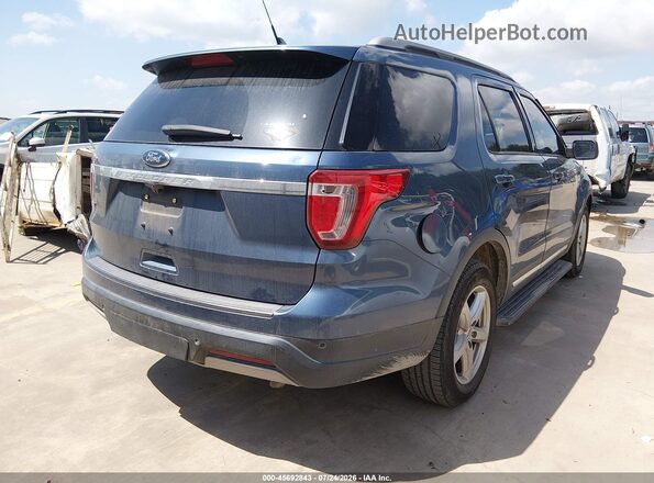 1FM5K7D88KGA07888 2019 FORD EXPLORER Blue Rear right