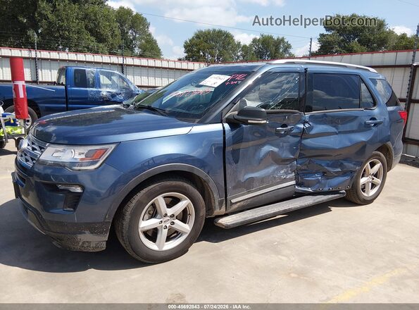 1FM5K7D88KGA07888 2019 FORD EXPLORER Blue Front view