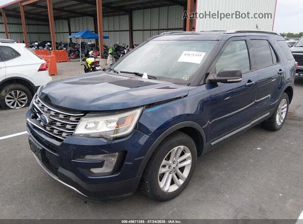 1FM5K7D89GGC04334 2016 FORD EXPLORER Синий Передняя левая четверть