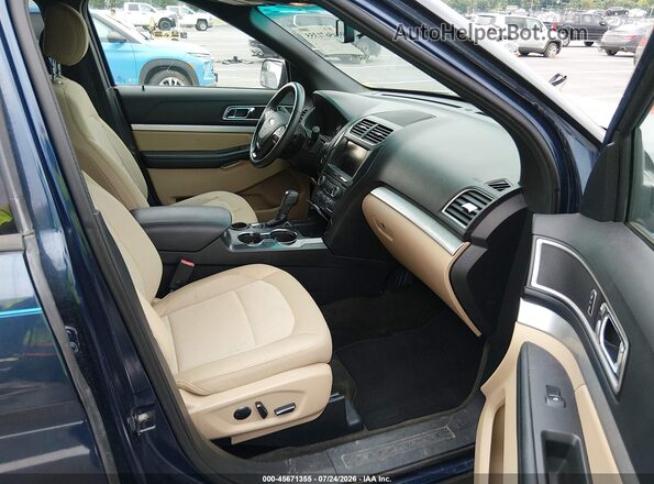 1FM5K7D89GGC04334 2016 FORD EXPLORER Синий Вид салона спереди