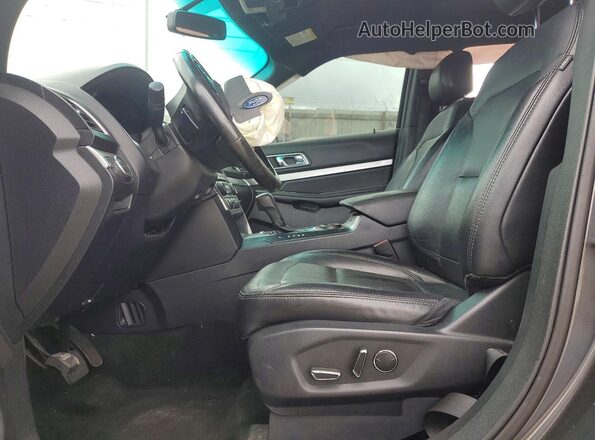 1FM5K7D89GGD13876 2016 FORD EXPLORER Gray წინა სალონის ხედი