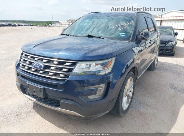 1FM5K7D89HGA26944 2017 FORD EXPLORER Blue Առջևի ձախ երեք քառորդ տեսարան