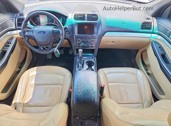 1FM5K7D89HGC29574 2017 FORD EXPLORER Black Widok deski rozdzielczej