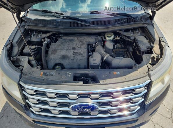 1FM5K7D89HGC29574 2017 FORD EXPLORER Black Widok komory silnika