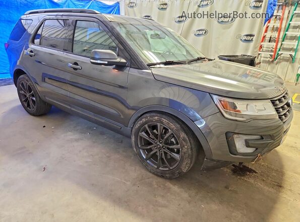 1FM5K7D89HGD96100 2017 FORD EXPLORER Black Delantero derecho