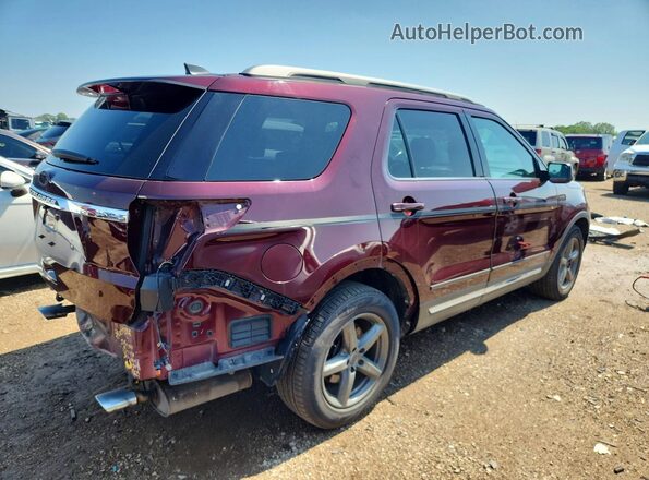 1FM5K7D89JGA40610 2018 FORD EXPLORER Burgundy Tył prawy
