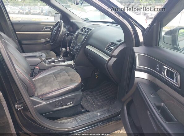 1FM5K7D89JGA54233 2018 FORD EXPLORER Black Вид салону спереду
