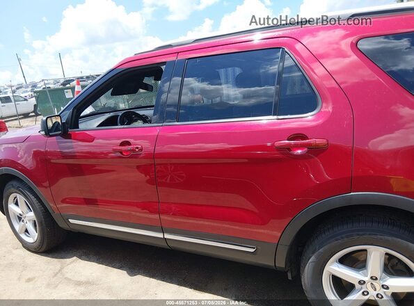 1FM5K7D89KGA04546 2019 FORD EXPLORER Maroon Widok wnętrza z tyłu