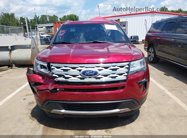 1FM5K7D89KGA04546 2019 FORD EXPLORER Maroon Widok deski rozdzielczej