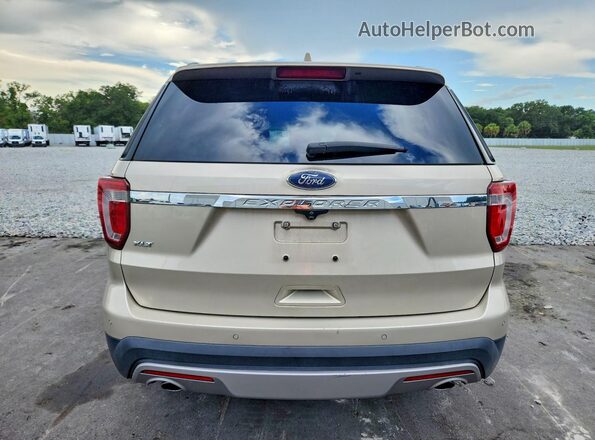 1FM5K7D8XHGD79743 2017 FORD EXPLORER Золотой Вид сзади