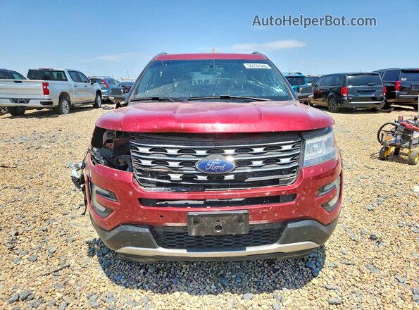 1FM5K7D8XHGE37219 2017 FORD EXPLORER Темно-бордовый Вид спереди