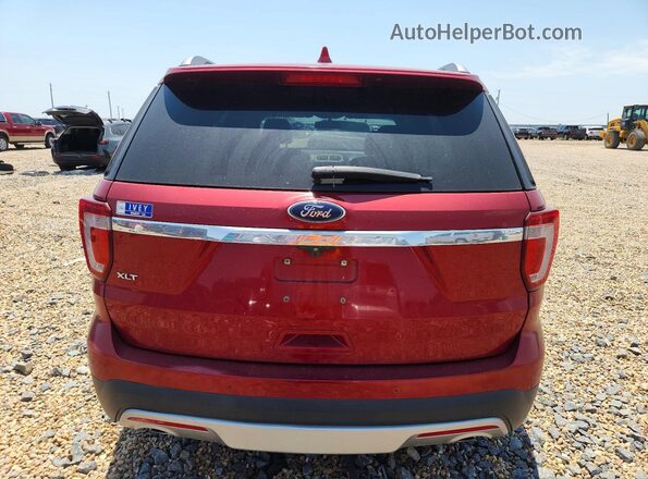 1FM5K7D8XHGE37219 2017 FORD EXPLORER Темно-бордовый Вид сзади