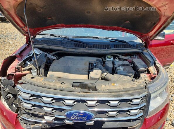1FM5K7D8XHGE37219 2017 FORD EXPLORER Темно-бордовый Вид подкапотного пространства