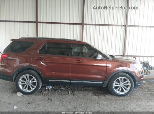 1FM5K7D8XJGA55083 2018 FORD EXPLORER Brown Սալոնի հետևի տեսք