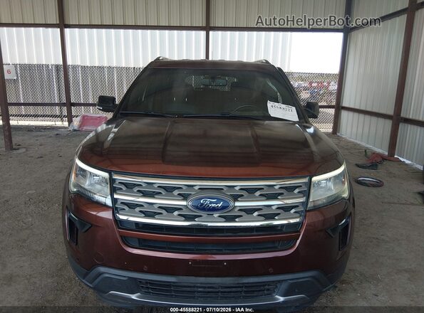 1FM5K7D8XJGA55083 2018 FORD EXPLORER Brown Սարքավորումների վահանակի տեսք