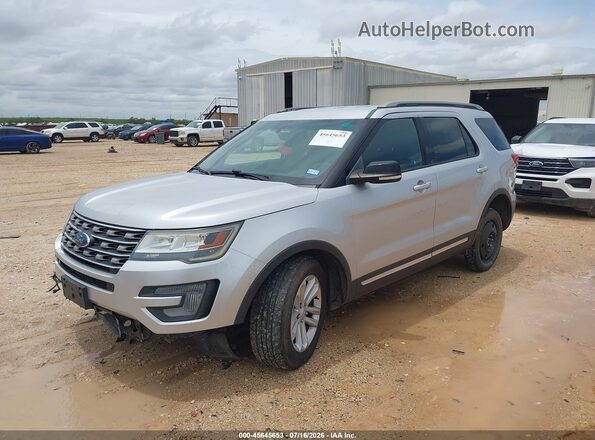 1FM5K7DH0HGA61050 2017 FORD EXPLORER Silver Առջևի ձախ երեք քառորդ տեսարան