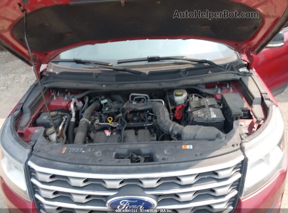 1FM5K7DH2GGC38972 2016 FORD EXPLORER Red Вид ззаду