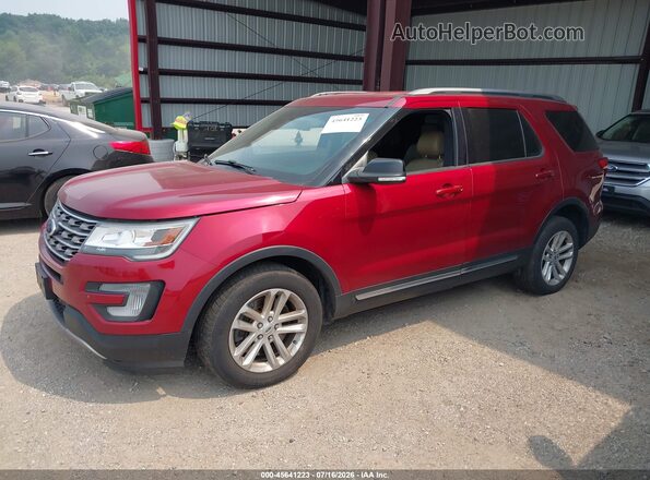 1FM5K7DH2GGC38972 2016 FORD EXPLORER Red Передня ліва чверть