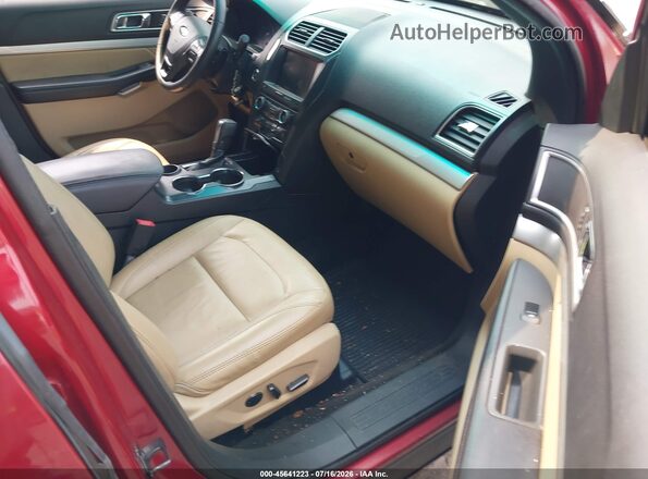 1FM5K7DH2GGC38972 2016 FORD EXPLORER Red Вид салону спереду