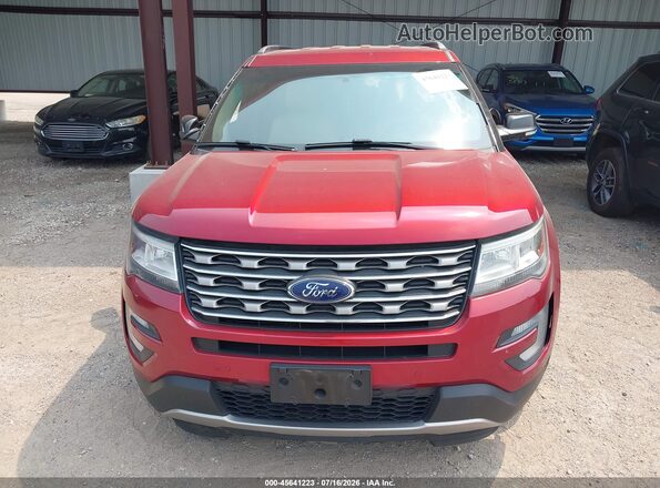 1FM5K7DH2GGC38972 2016 FORD EXPLORER Red Вид щитка приладів