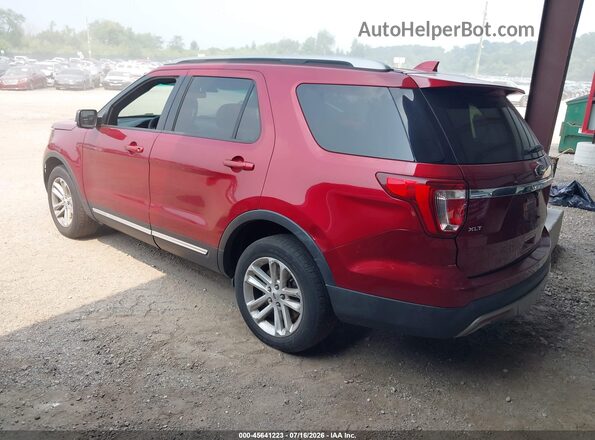 1FM5K7DH2GGC38972 2016 FORD EXPLORER Red Задня ліва чверть