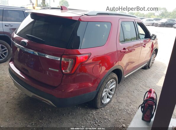 1FM5K7DH2GGC38972 2016 FORD EXPLORER Red Задня права чверть