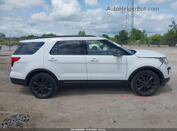 1FM5K7DH2JGC24349 2018 FORD EXPLORER White Widok wnętrza z tyłu
