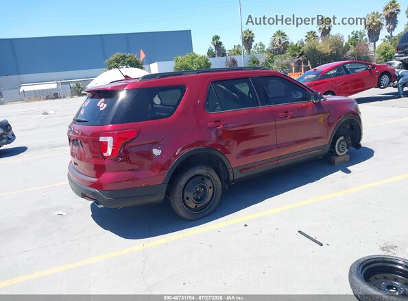 1FM5K7DH3KGA41625 2019 FORD EXPLORER Red Tył prawy