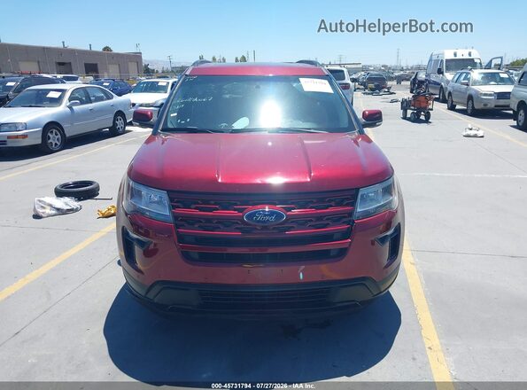 1FM5K7DH3KGA41625 2019 FORD EXPLORER Red Widok wnętrza z tyłu