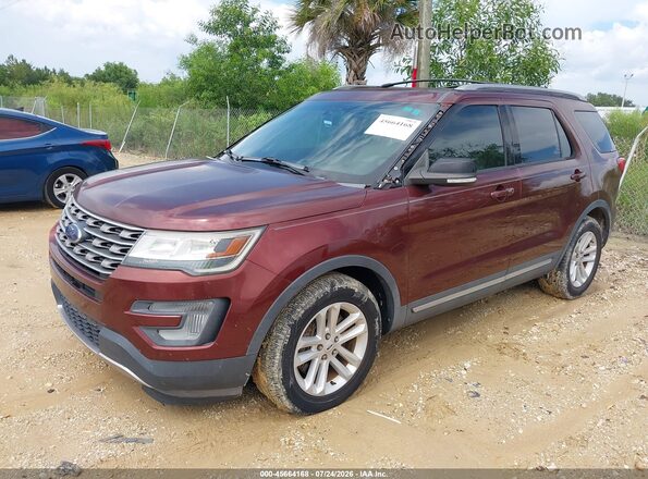1FM5K7DH4GGC54963 2016 FORD EXPLORER Burgundy Front left