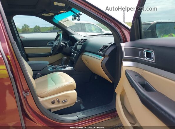 1FM5K7DH4GGC54963 2016 FORD EXPLORER Burgundy Front interior view