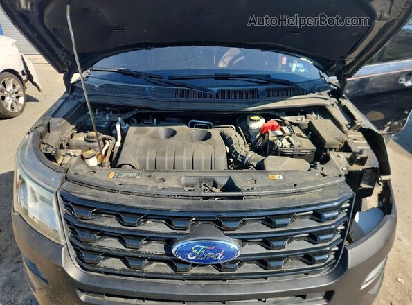 1FM5K7DH6HGC64556 2017 FORD EXPLORER Black Vista del compartimento del motor