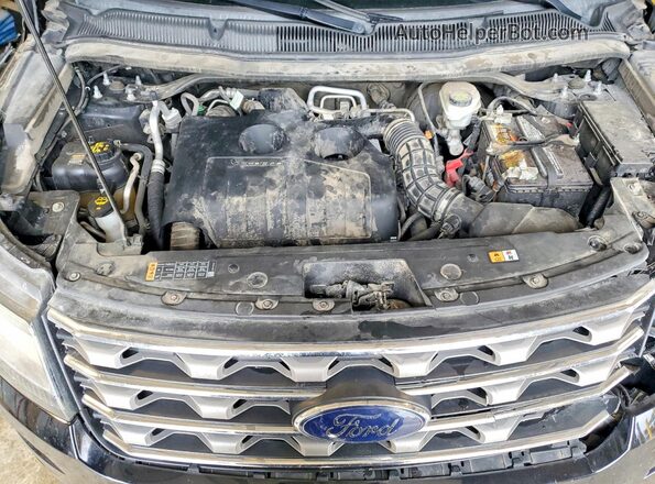 1FM5K7DH7HGD16325 2017 FORD EXPLORER Black Vista del compartimento del motor