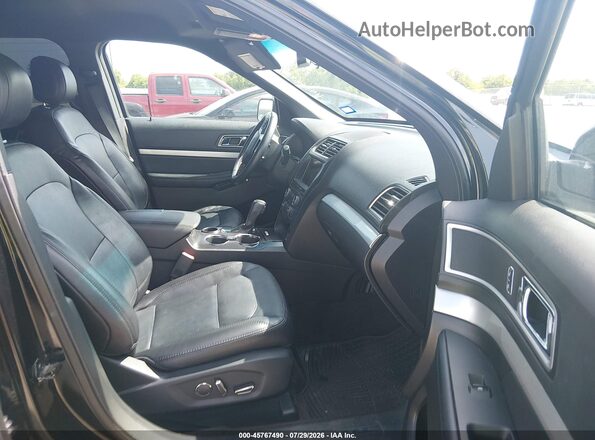1FM5K7DH7HGD20827 2017 FORD EXPLORER Black Вид салону спереду