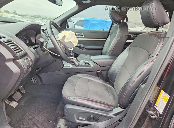 1FM5K7DH7KGA41627 2019 FORD EXPLORER Black Вид салону спереду