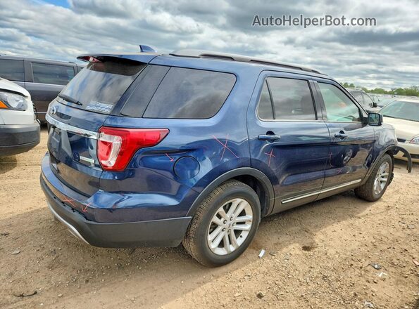 1FM5K7DH8HGC26830 2017 FORD EXPLORER Blue Trasero derecho
