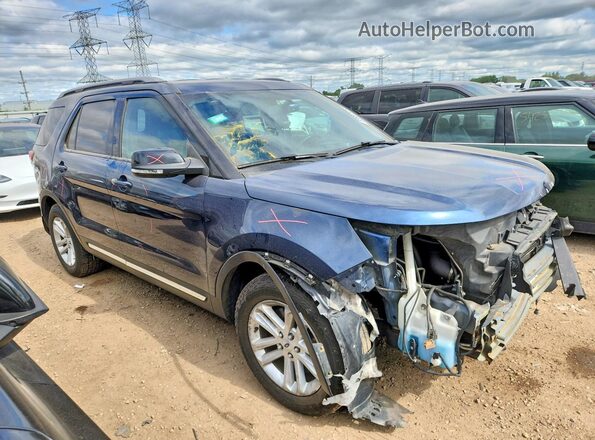 1FM5K7DH8HGC26830 2017 FORD EXPLORER Blue Delantero derecho