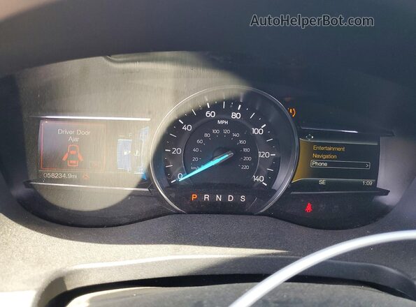 1FM5K7DH9HGD64215 2017 FORD EXPLORER Orange Instrument cluster view