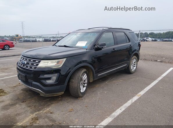 1FM5K7DHXGGC64610 2016 FORD EXPLORER Black წინა მარცხენა ხედი სამი მეოთხედიდან