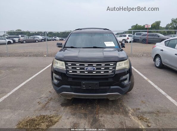 1FM5K7DHXGGC64610 2016 FORD EXPLORER Black ხელსაწყოთა პანელის ხედი