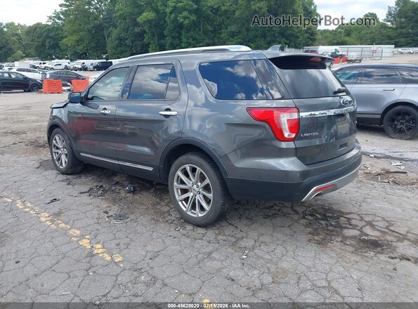 1FM5K7F80GGA48102 2016 FORD EXPLORER Gray უკანა მარცხენა