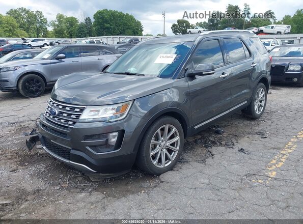 1FM5K7F80GGA48102 2016 FORD EXPLORER Gray წინა მარცხენა ხედი სამი მეოთხედიდან