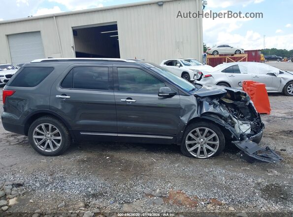 1FM5K7F80GGA48102 2016 FORD EXPLORER Gray უკანა სალონის ხედი