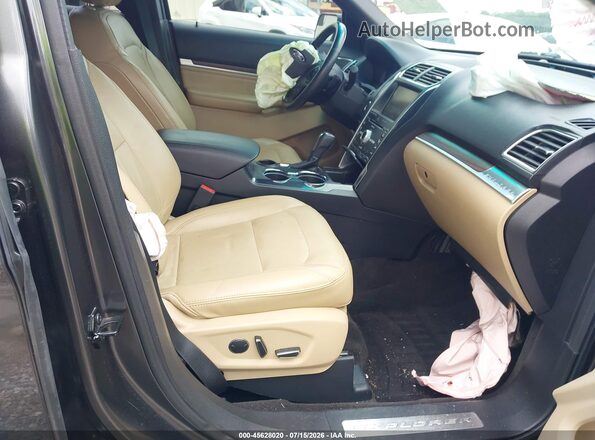 1FM5K7F80GGA48102 2016 FORD EXPLORER Gray წინა სალონის ხედი