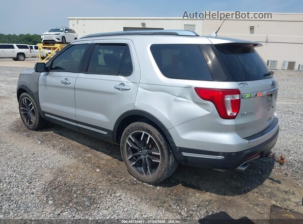1FM5K7F80JGA21537 2018 FORD EXPLORER Silver Trasero izquierdo