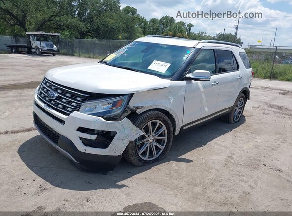 1FM5K7F81GGA03122 2016 FORD EXPLORER Белый Передняя левая четверть
