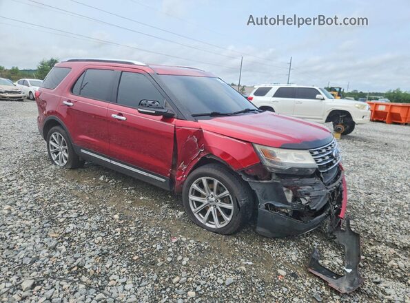 1FM5K7F82GGC81155 2016 FORD EXPLORER Красный Передняя правая четверть