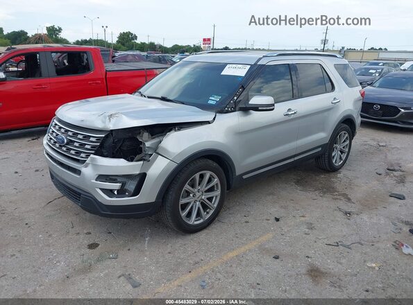 1FM5K7F82HGA75058 2017 FORD EXPLORER Silver Vista tres cuartos delantera izquierda
