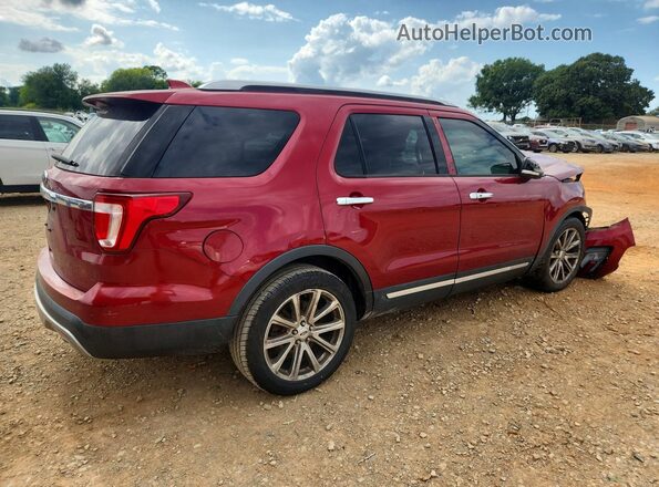 1FM5K7F82HGC37495 2017 FORD EXPLORER Red Tył prawy
